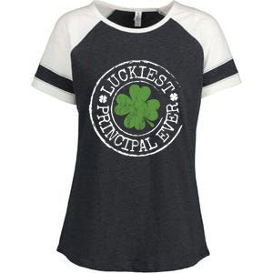 Luckiest Principal Ever Lucky Teacher St PatrickS Day Enza Ladies Jersey Colorblock Tee