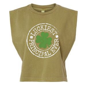 Luckiest Principal Ever Lucky Teacher St PatrickS Day Garment-Dyed Women's Muscle Tee