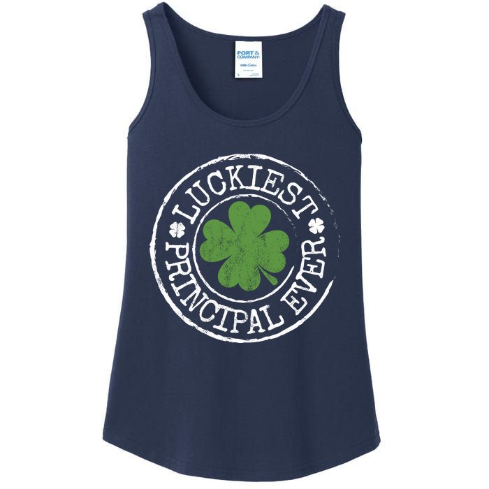 Luckiest Principal Ever Lucky Teacher St PatrickS Day Ladies Essential Tank