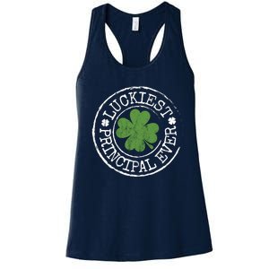 Luckiest Principal Ever Lucky Teacher St PatrickS Day Women's Racerback Tank