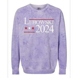 Lebowski Political Election Vote 2024 Colorblast Crewneck Sweatshirt