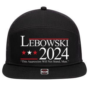 Lebowski Political Election Vote 2024 7 Panel Mesh Trucker Snapback Hat