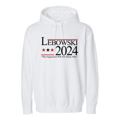 Lebowski Political Election Vote 2024 Garment-Dyed Fleece Hoodie