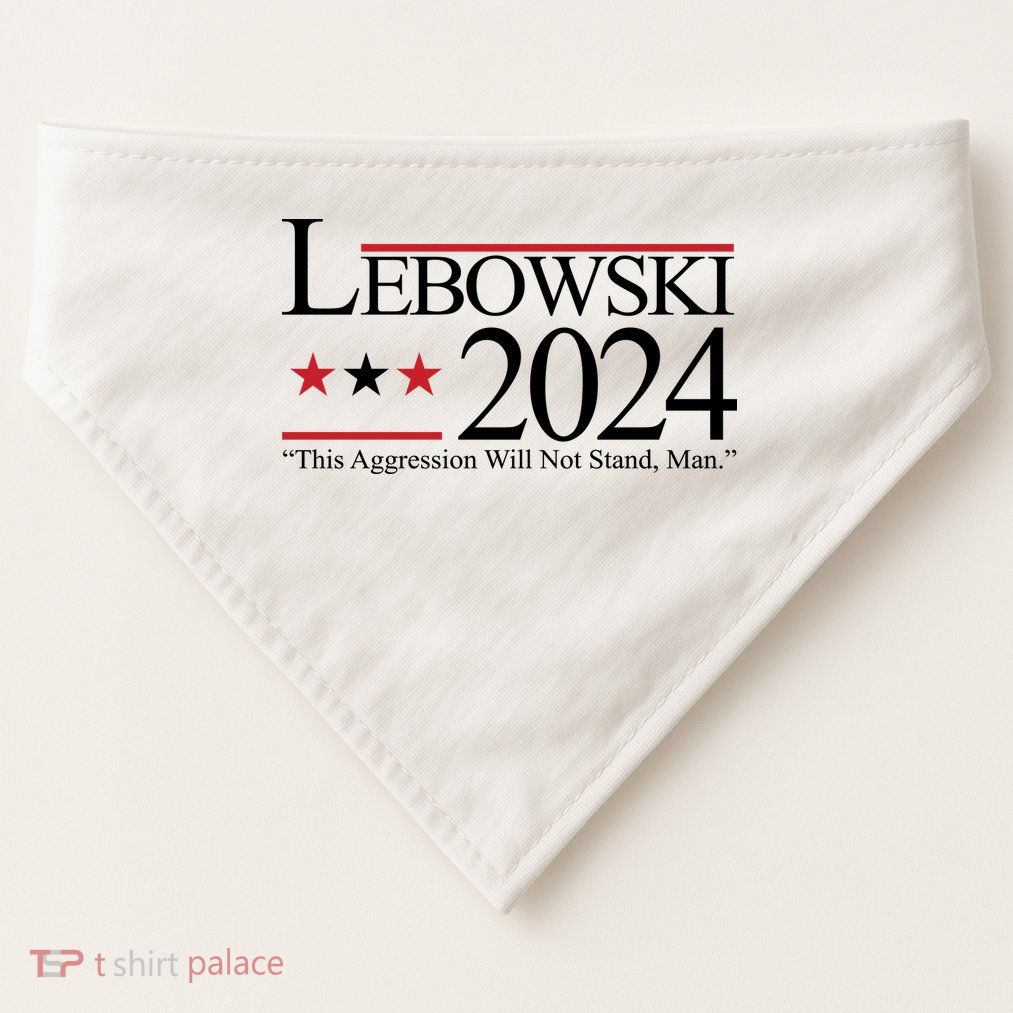 Lebowski Political Election Vote 2024 USA-Made Doggie Bandana