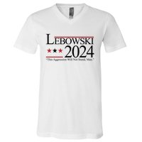 Lebowski Political Election Vote 2024 V-Neck T-Shirt