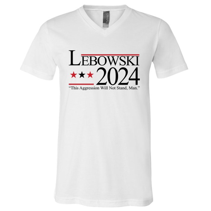 Lebowski Political Election Vote 2024 V-Neck T-Shirt