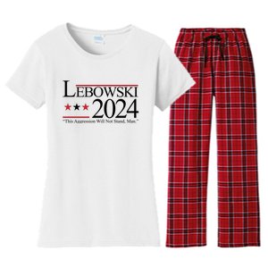 Lebowski Political Election Vote 2024 Women's Flannel Pajama Set