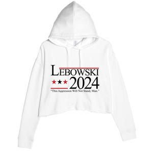 Lebowski Political Election Vote 2024 Crop Fleece Hoodie