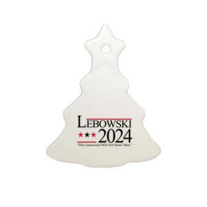 Lebowski Political Election Vote 2024 Ceramic Tree Ornament