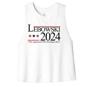 Lebowski Political Election Vote 2024 Women's Racerback Cropped Tank