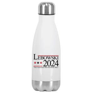 Lebowski Political Election Vote 2024 Stainless Steel Insulated Water Bottle