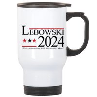 Lebowski Political Election Vote 2024 Stainless Steel Travel Mug