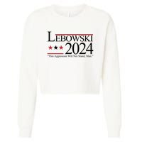 Lebowski Political Election Vote 2024 Cropped Pullover Crew