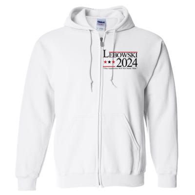 Lebowski Political Election Vote 2024 Full Zip Hoodie