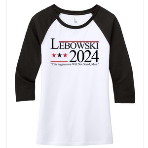 Lebowski Political Election Vote 2024 Women's Tri-Blend 3/4-Sleeve Raglan Shirt