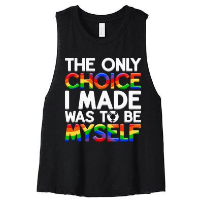 LGBT Pride Equality Pride LGBTQ Non Binary Women's Racerback Cropped Tank