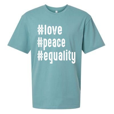 Love Peace Equality Trendy Express Yours Gift Sueded Cloud Jersey T-Shirt