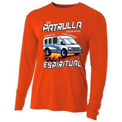 La Patrulla Espiritual Funny Tazo Dorado Mexican Spanish Cooling Performance Long Sleeve Crew