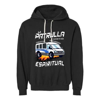 La Patrulla Espiritual Funny Tazo Dorado Mexican Spanish Garment-Dyed Fleece Hoodie