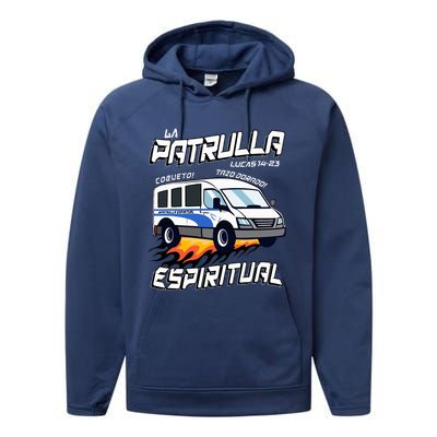 La Patrulla Espiritual Funny Tazo Dorado Mexican Spanish Performance Fleece Hoodie