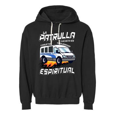 La Patrulla Espiritual Funny Tazo Dorado Mexican Spanish Garment-Dyed Fleece Hoodie