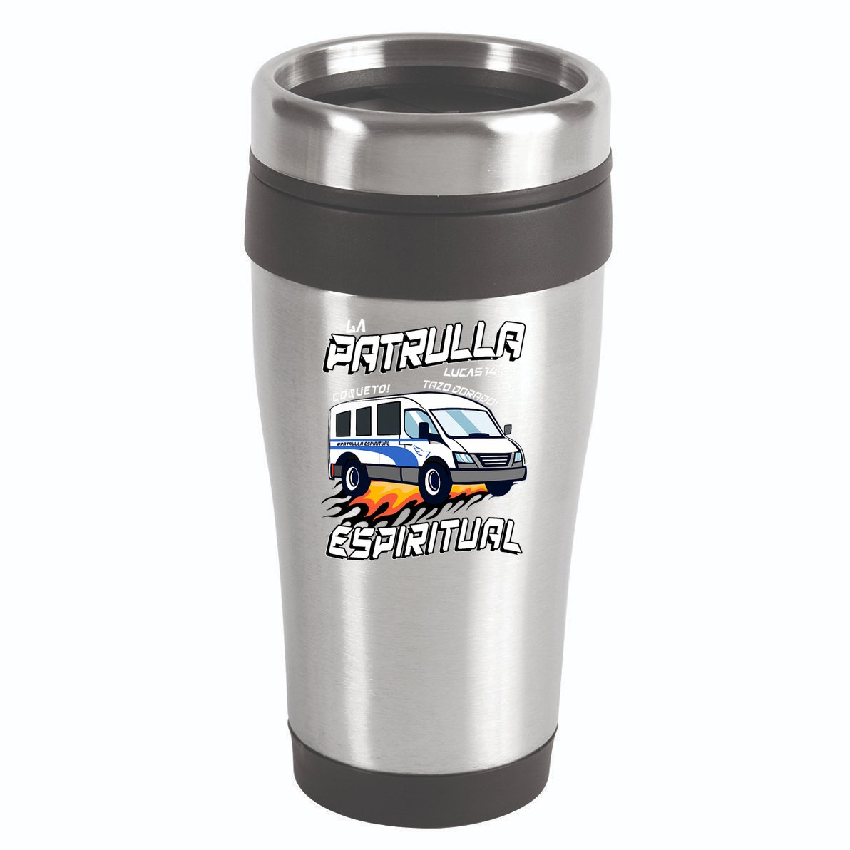 La Patrulla Espiritual Funny Tazo Dorado Mexican Spanish 16oz Travel Tumbler
