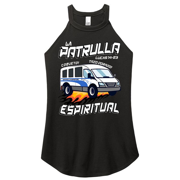 La Patrulla Espiritual Funny Tazo Dorado Mexican Spanish Women's Perfect Tri Rocker Tank