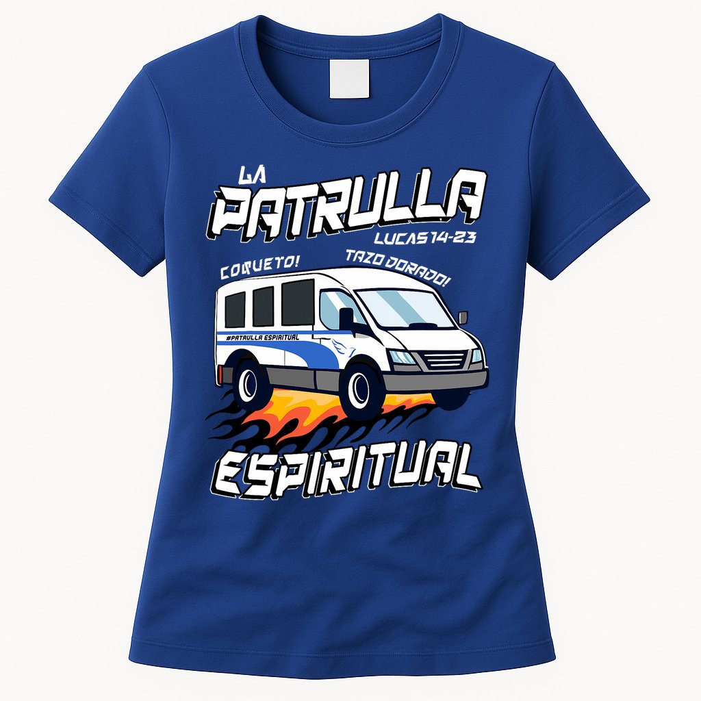 La Patrulla Espiritual Funny Tazo Dorado Mexican Spanish Womens T-Shirt