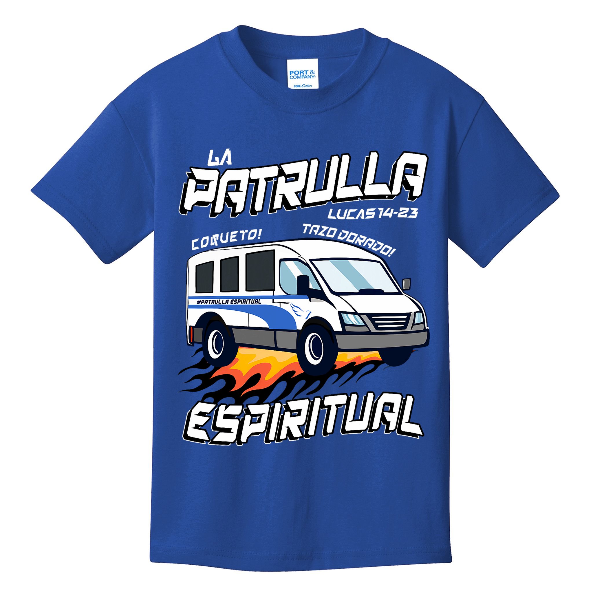 La Patrulla Espiritual Funny Tazo Dorado Mexican Spanish Kids T-Shirt