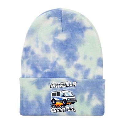 La Patrulla Espiritual Funny Tazo Dorado Mexican Spanish Tie Dye 12in Knit Beanie