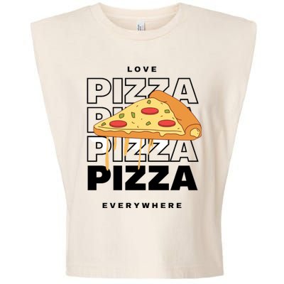 Love Pizza Everywhere Garment-Dyed Women's Muscle Tee