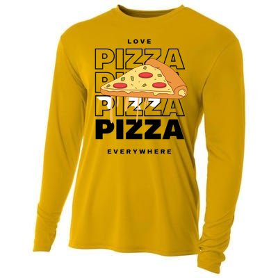 Love Pizza Everywhere Cooling Performance Long Sleeve Crew