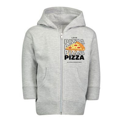 Love Pizza Everywhere Toddler Zip Fleece Hoodie