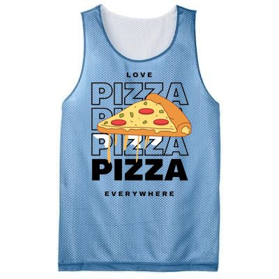 Love Pizza Everywhere Mesh Reversible Basketball Jersey Tank