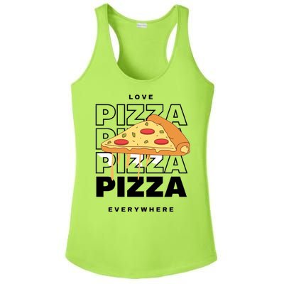 Love Pizza Everywhere Ladies PosiCharge Competitor Racerback Tank