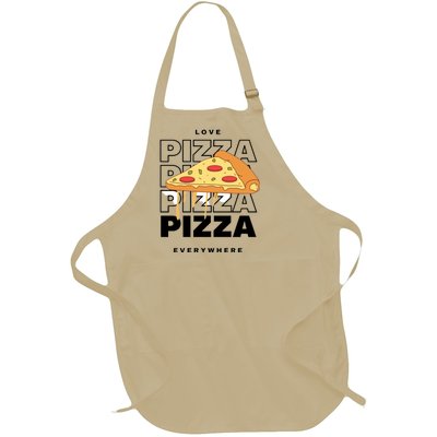 Love Pizza Everywhere Full-Length Apron With Pockets