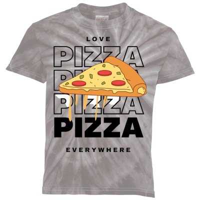 Love Pizza Everywhere Kids Tie-Dye T-Shirt