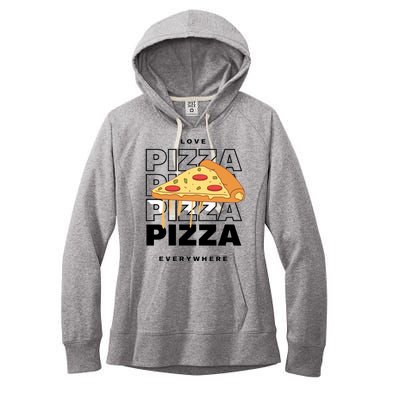 Love Pizza Everywhere Women's Fleece Hoodie