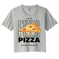 Love Pizza Everywhere Women's Crop Top Tee