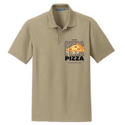 Love Pizza Everywhere Dry Zone Grid Polo