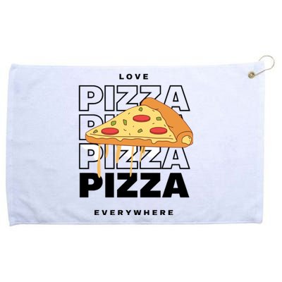 Love Pizza Everywhere Grommeted Golf Towel