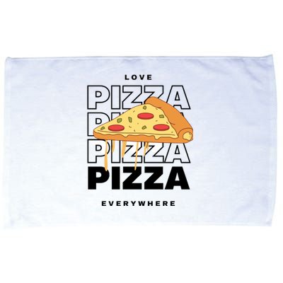 Love Pizza Everywhere Microfiber Hand Towel