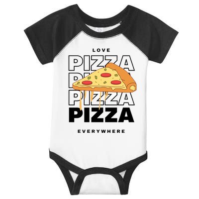 Love Pizza Everywhere Infant Baby Jersey Bodysuit