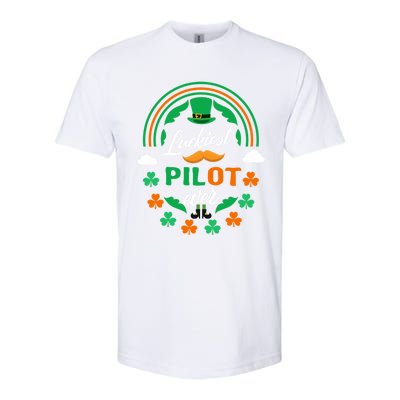 Luckiest Pilot Ever Shamrock Top Hat St Patricks Day Great Gift Softstyle CVC T-Shirt