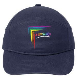 Lgbt Pride Equality Month Lgbtq Community Love Wins Meaningful Gift 7-Panel Snapback Hat