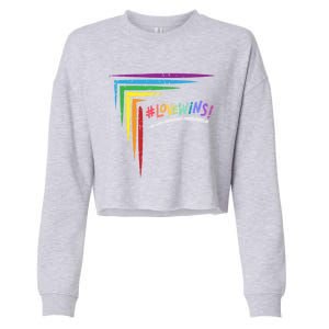 Lgbt Pride Equality Month Lgbtq Community Love Wins Meaningful Gift Cropped Pullover Crew