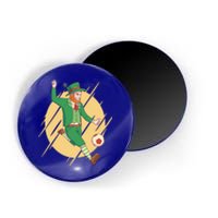 Leprechaun Playing Football St Patrick's Day Holiday Sport Gift Magnet