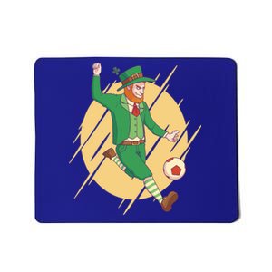 Leprechaun Playing Football St Patrick's Day Holiday Sport Gift Mousepad