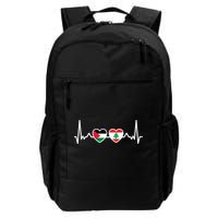 Lebanon Palestine Flag Lebanese Palestinian Unity Heartbeat Backpack