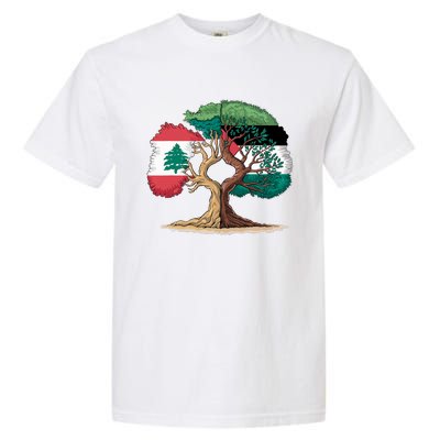 Lebanon Palestine Flag Lebanese Palestinian United Garment-Dyed Heavyweight T-Shirt